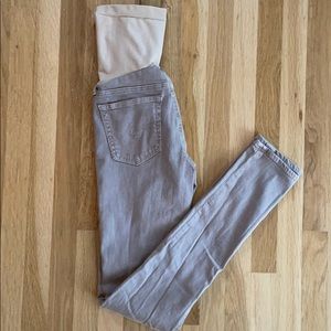 AG taupe maternity jeans
